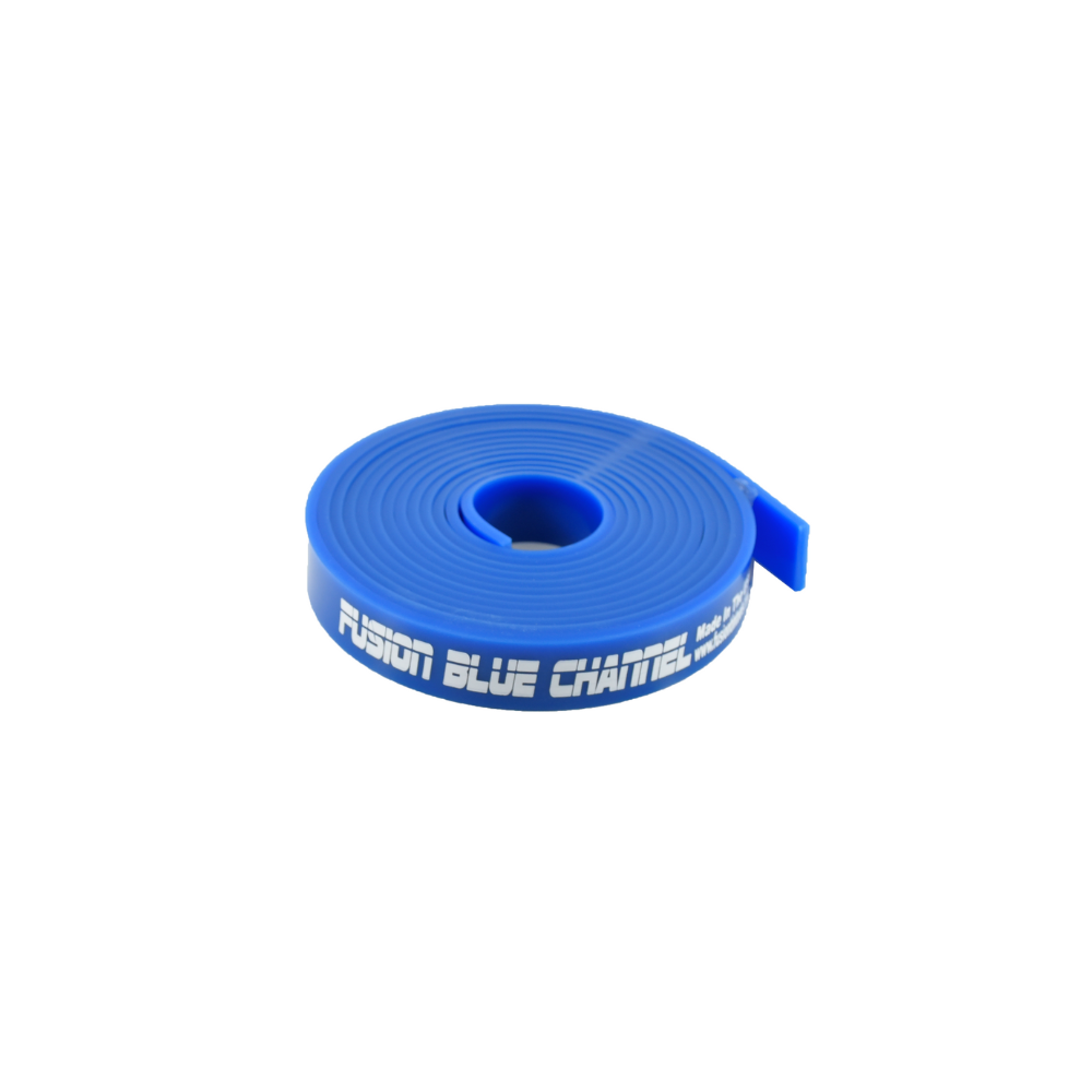 Fusion blue channel refill, rolled up blue refill.