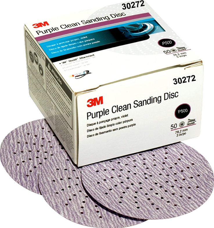 3M™ Hookit™ Purple Clean Sanding Disc 343U, 30272, 3 in, P500