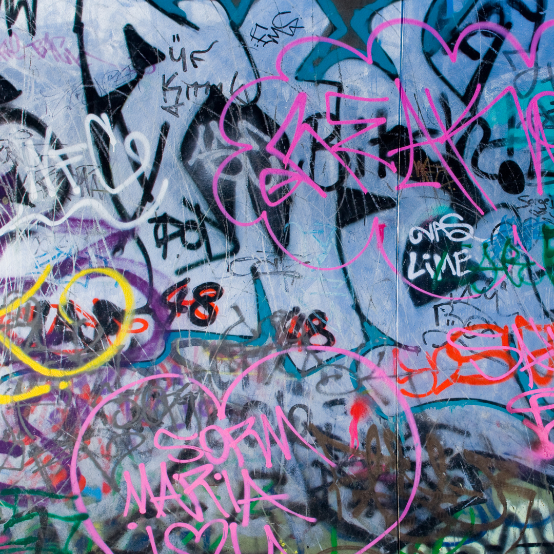 colorful graffiti art on a concrete wall