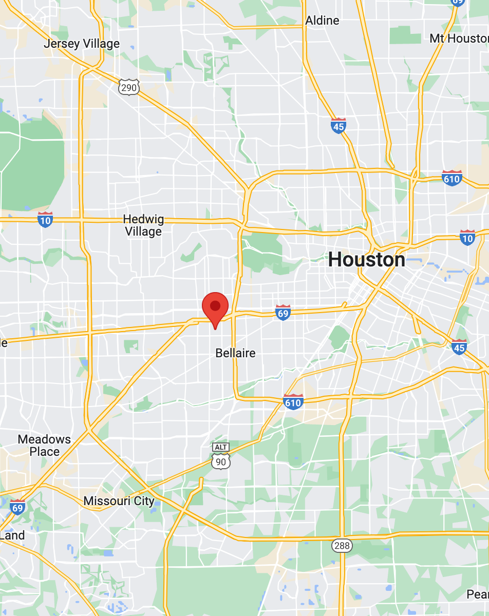 pinpoint of accent location on Houston google map