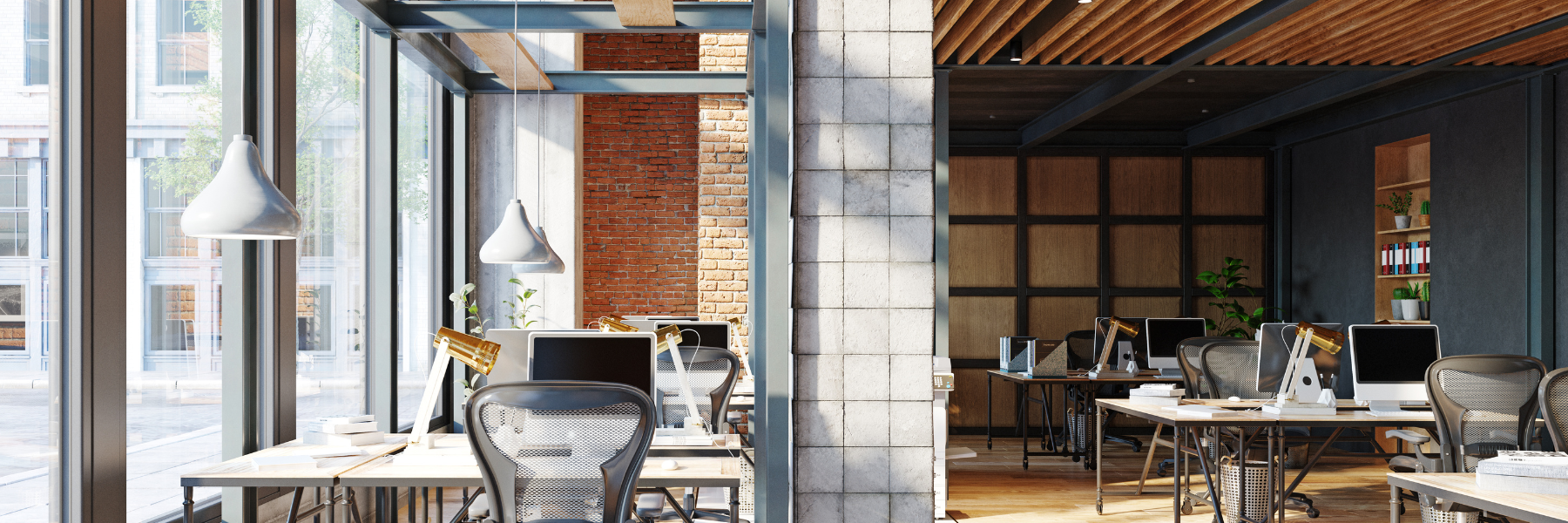 commercial office space with modern design