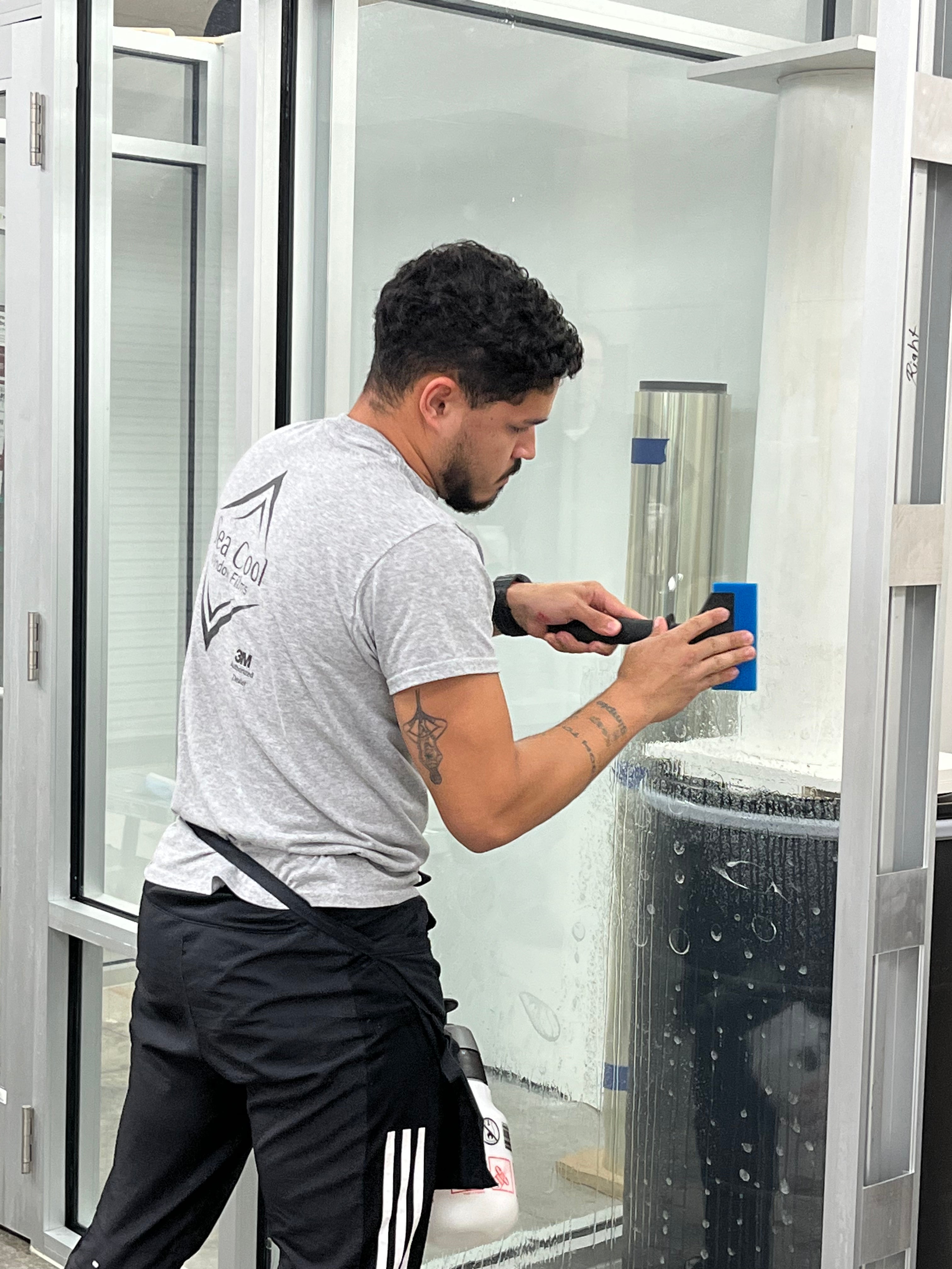 Window film installer