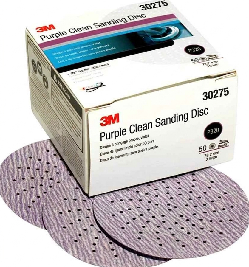 3M™ Hookit™ Purple Clean Sanding Disc 334U, 30275, 3 in, P320