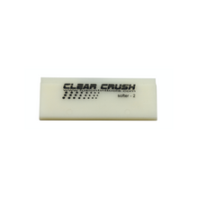 Clear crush squeegee, softer 2, white with black writing on top.