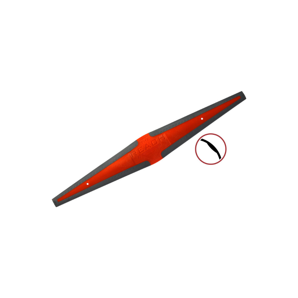 The reach, red with black details.