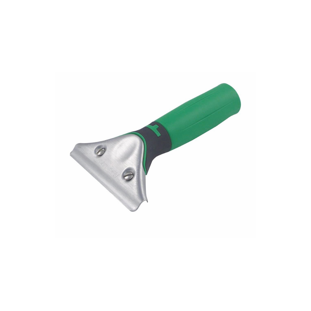 Unger ergo tec handle, metal blade with green and black handle