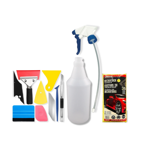 Pre-cut Automotive Window Tint Installation Kit