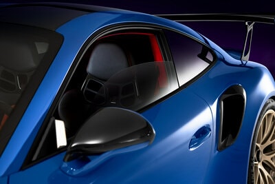 3M automotive window film on a porsche GT2RS on a window